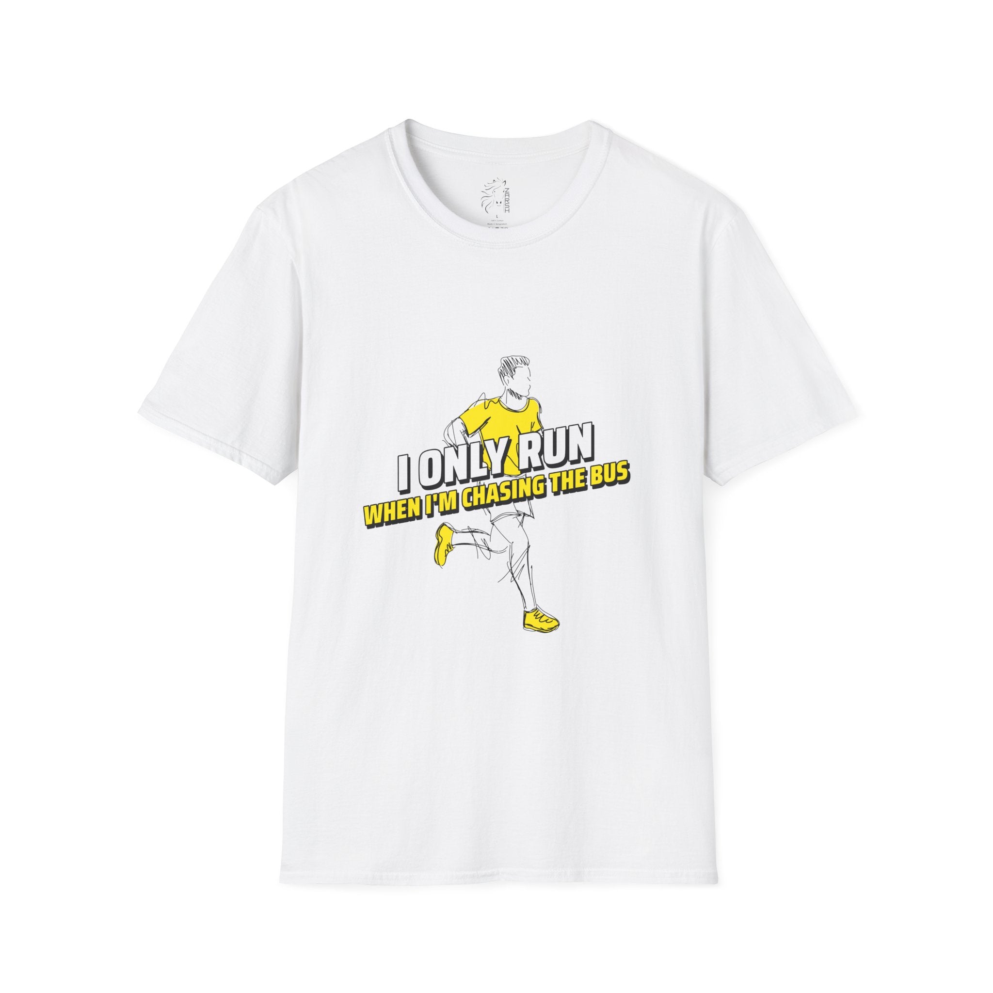 ........PRINTED........Unisex Funny Running T-Shirt, Humor Tee for Runners, Gift for Gym Lovers, Casual Wear, Quirky Exercise Shirt