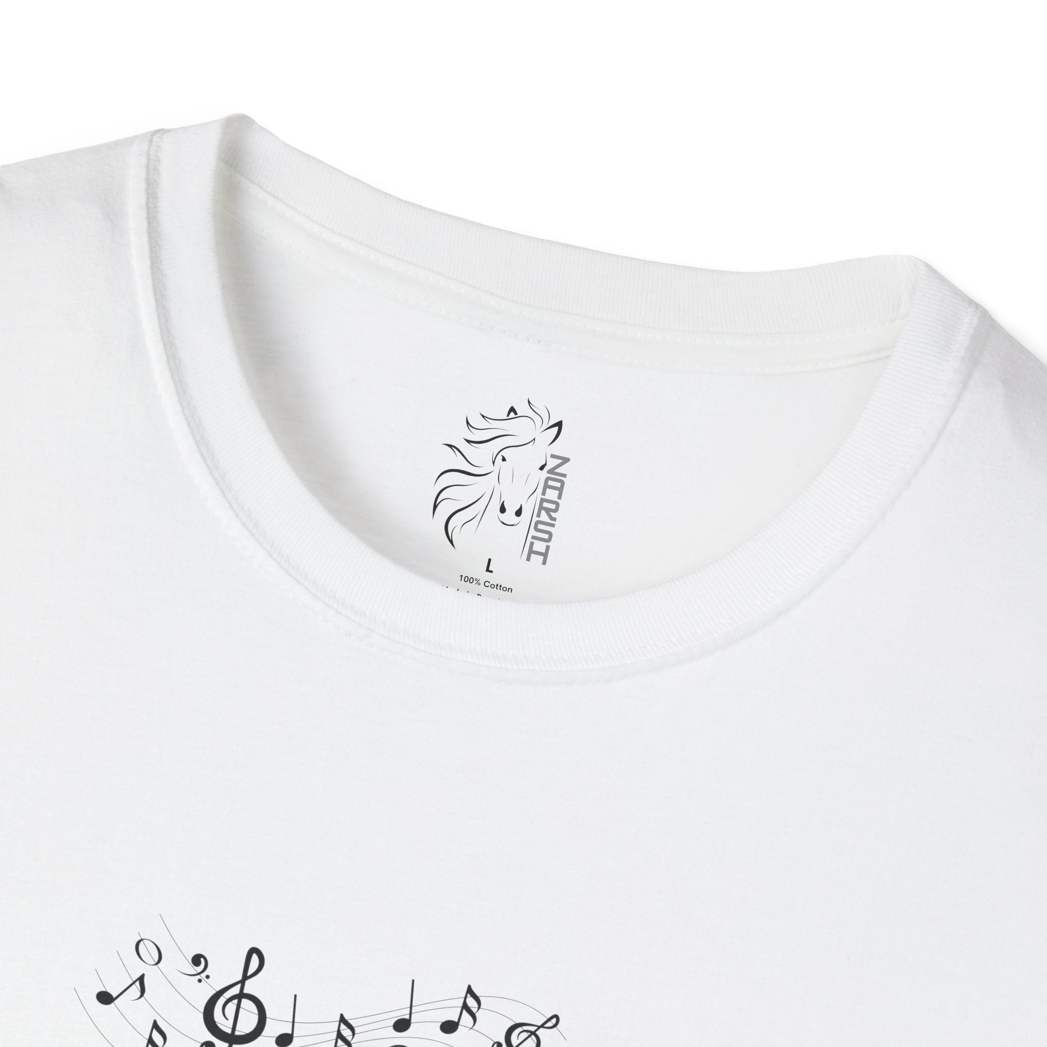 ........PRINTED........Marshmallow Headphones T-Shirt, Cozy Casual Wear, Everyday Tee