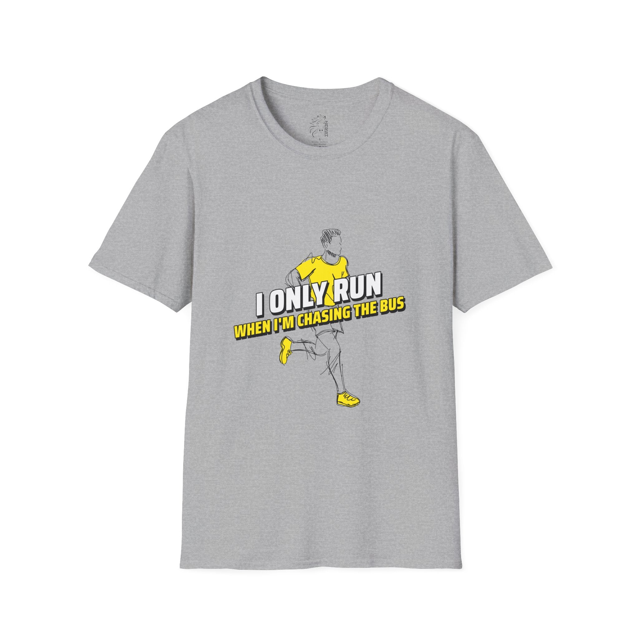 ........PRINTED........Unisex Funny Running T-Shirt, Humor Tee for Runners, Gift for Gym Lovers, Casual Wear, Quirky Exercise Shirt
