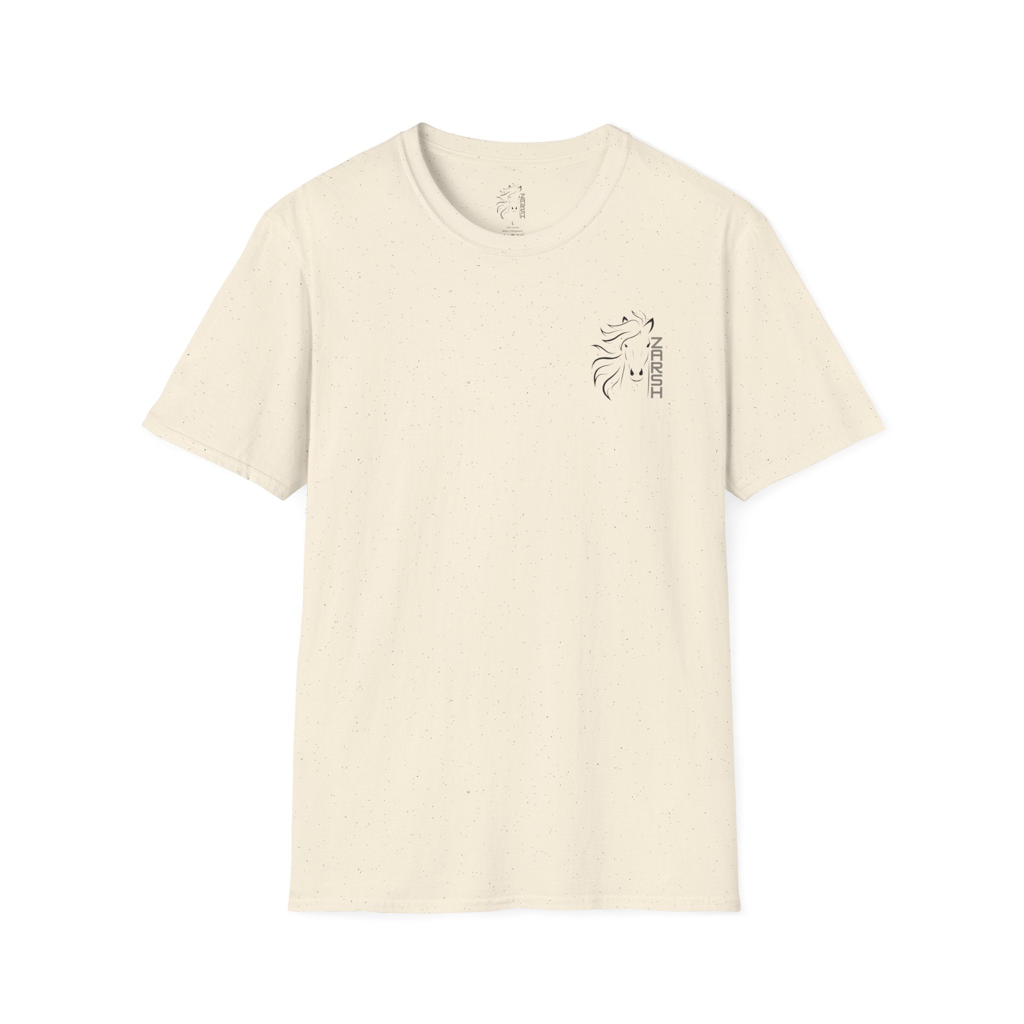 ........PRINTED........Unisex Softstyle T-Shirt with Artistic Horse Design, Cozy Casual Wear, Gift for Horse Lovers, Birthday Shirt, Everyday Tee