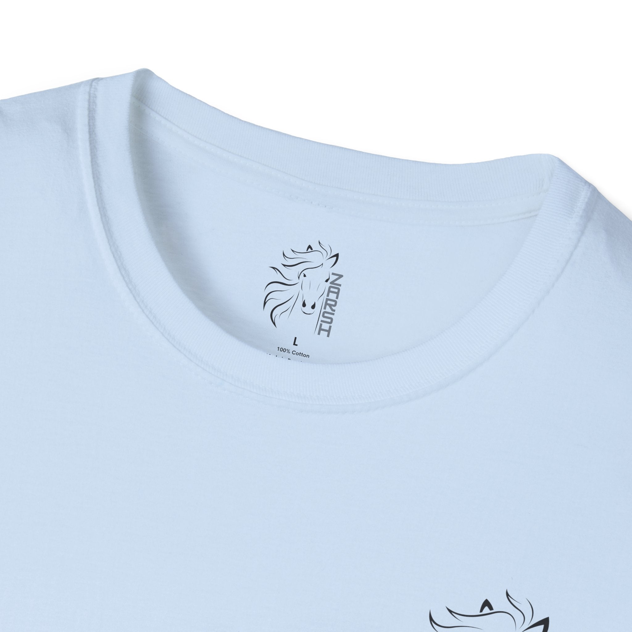 ........PRINTED........Unisex Softstyle T-Shirt with Artistic Horse Design, Cozy Casual Wear, Gift for Horse Lovers, Birthday Shirt, Everyday Tee