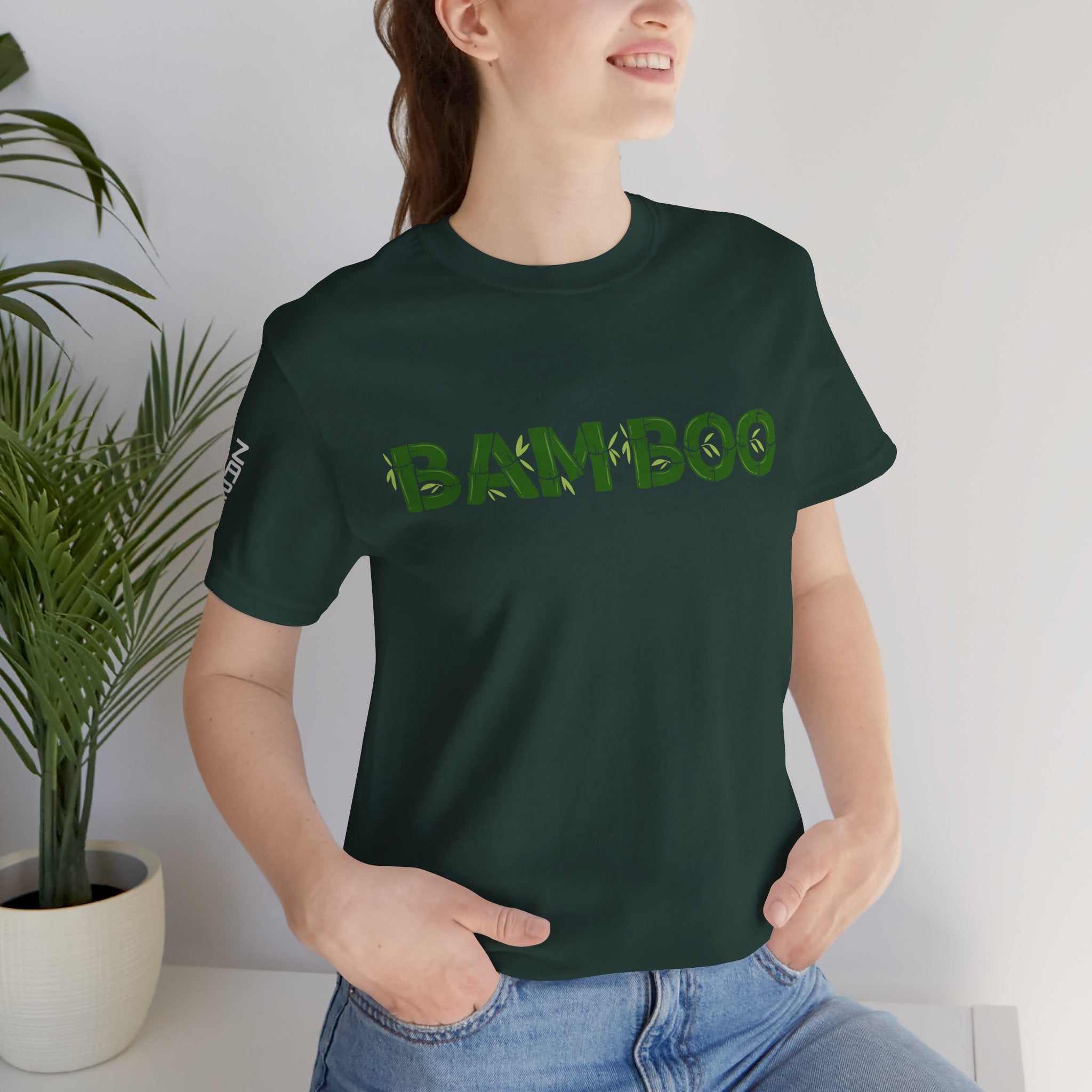 Bamboo Graphic Tee, Eco-Friendly T-Shirt, Casual Streetwear, Unisex Gift, Sustainable Fashion, Nature Lover's Apparel