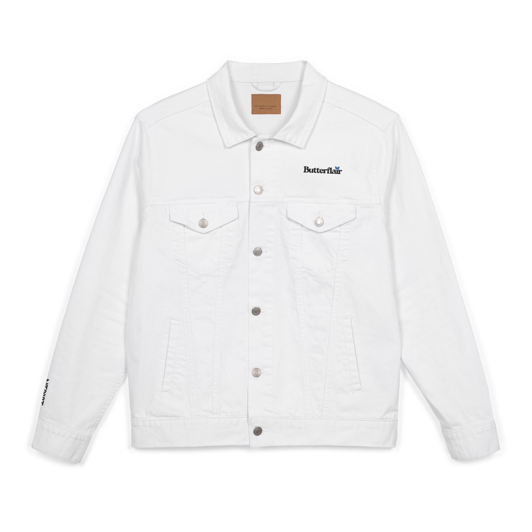 --Embroidered--Butterfly Unisex Denim Jacket, Casual Style, Spring Fashion, Gift for Her, Statement Piece, Festival Outfit