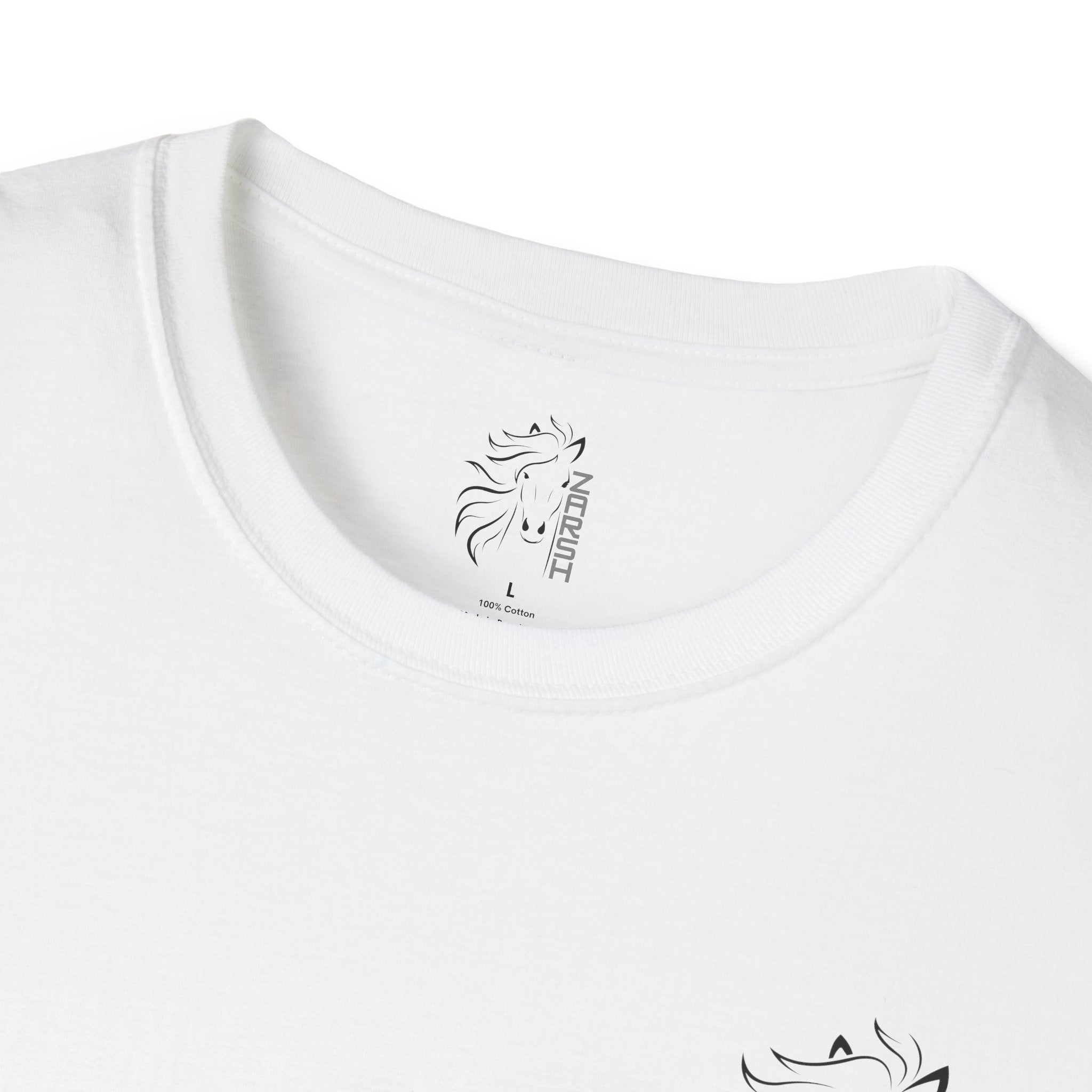 ........PRINTED........Unisex Softstyle T-Shirt with Artistic Horse Design, Cozy Casual Wear, Gift for Horse Lovers, Birthday Shirt, Everyday Tee