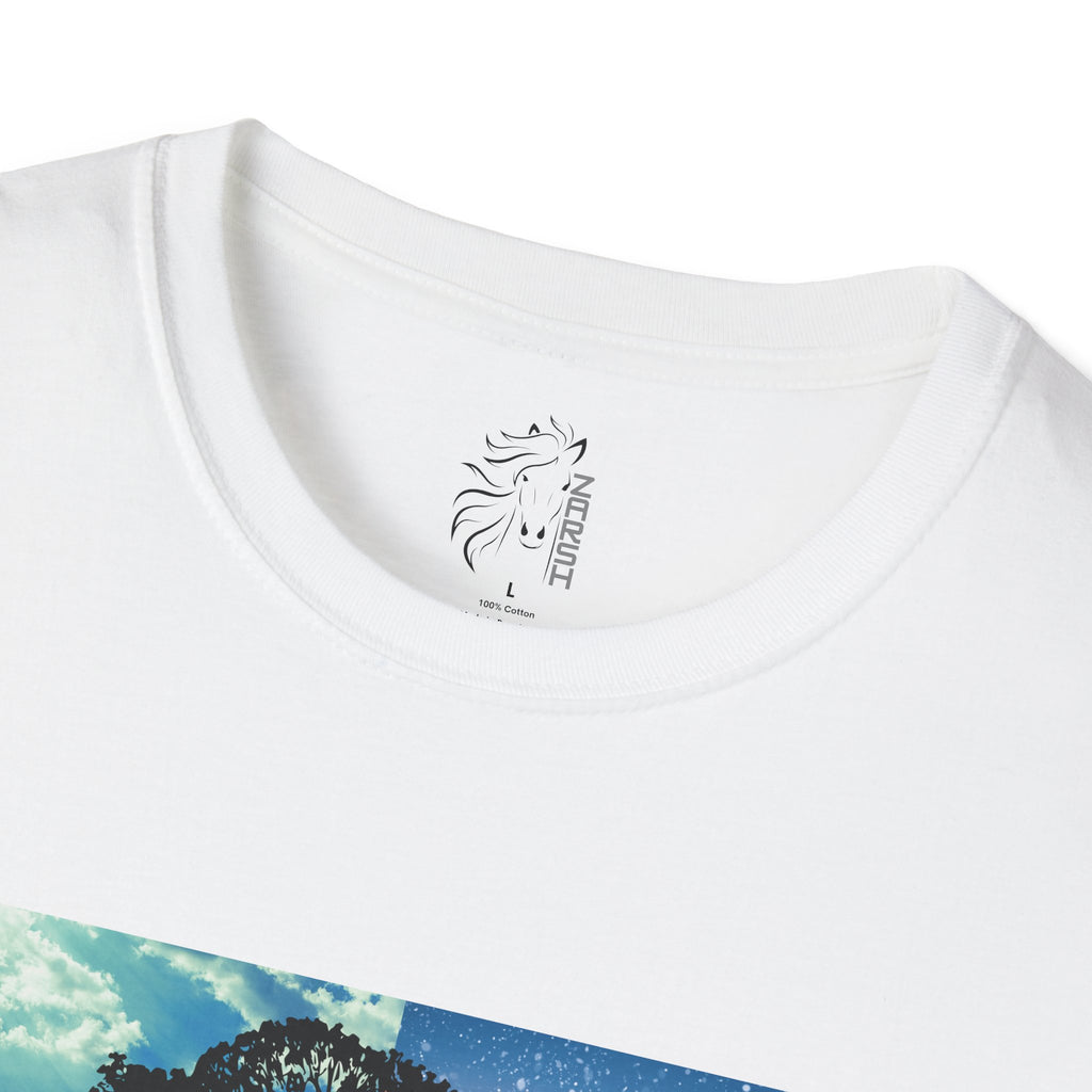 ........PRINTED........Nature T-Shirt - Four Seasons with Tree, Cozy Casual Wear, Everyday Tee