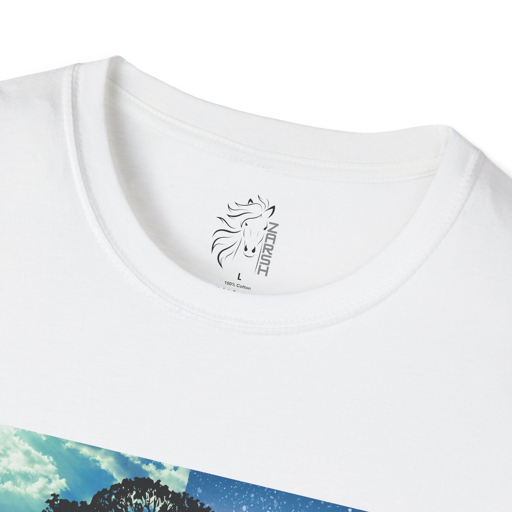 ........PRINTED........Nature T-Shirt - Four Seasons with Tree, Cozy Casual Wear, Everyday Tee
